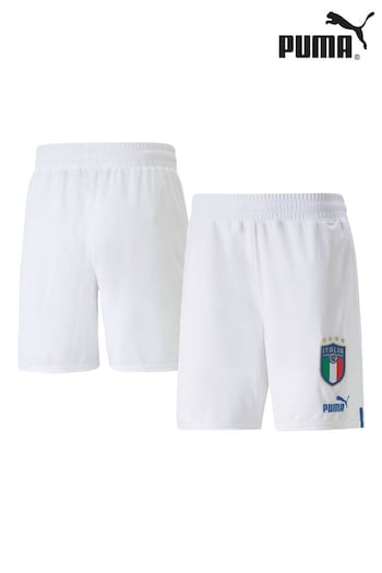 Puma White Italy Home 2022 Shorts (C32798) | £35