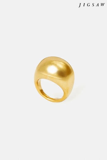 Jigsaw Gold Tone Chunky Dome Ring (C33002) | £55