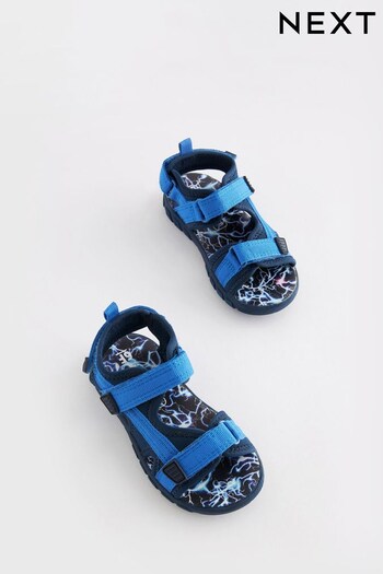 Cobalt Blue Standard Fit (F) Lightweight Touch Fastening Adjustable Strap Trekker Sandals (C33381) | £18 - £20