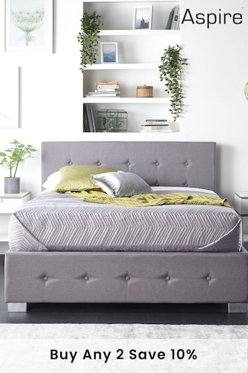 Aspire Furniture Grey Side Lift Opening Storage Ottoman Bed (C33494) | £230 - £470