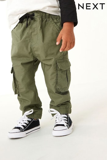Khaki Green Lined Cargo Trousers Frayed (3mths-7yrs) (C33592) | £14.50 - £16.50