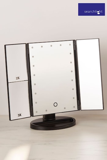 Searchlight Black Queen TriFold Mirror (C33648) | £31