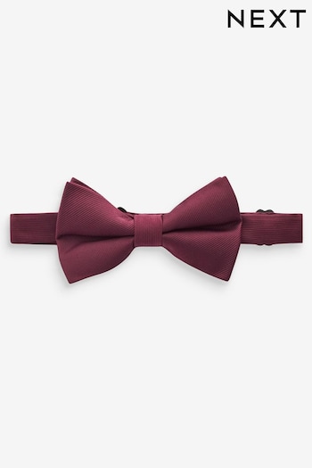 Burgundy Red Recycled Polyester Twill Bow Tie (C33670) | £9