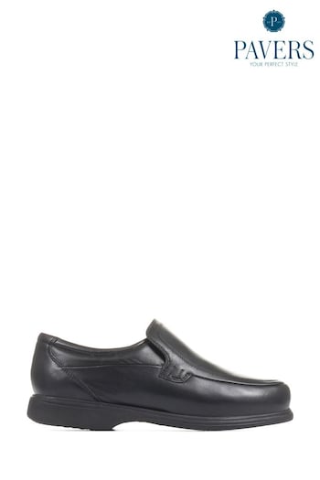 Pavers Gents Black Slip On Smart Shoes (C33838) | £38