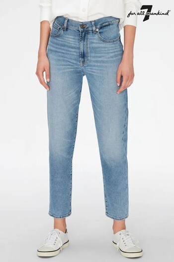 7 For All Mankind Blue Malia Luxe Vintage Legend Mom Jeans (C33877) | £200