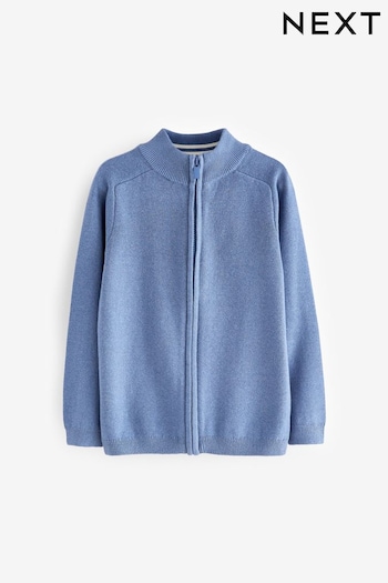 Blue Zip Through Knitted Cardigan (3-16yrs) (C33912) | £15 - £20