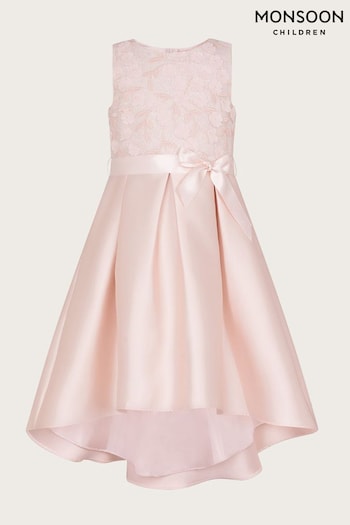 Monsoon Pink Anika High Low Bridesmaid Dress (C34056) | £58 - £68