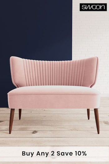Swoon Easy Velvet Blush Pink Duke Two Seater Sofa (C34120) | £819