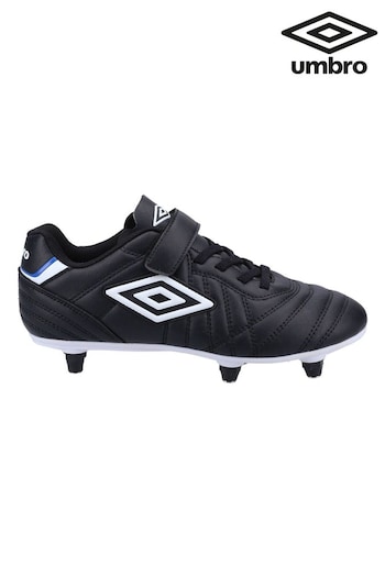 Umbro Black Junior Speciali Liga Soft Ground Velcro Football Boots (C34195) | £40