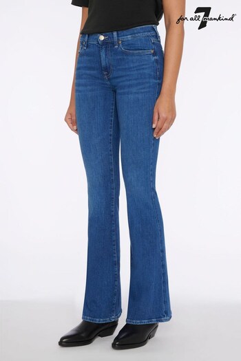 7 For All Mankind Blue HW Ali Slim Illusion High Waist Jeans (C34312) | £220