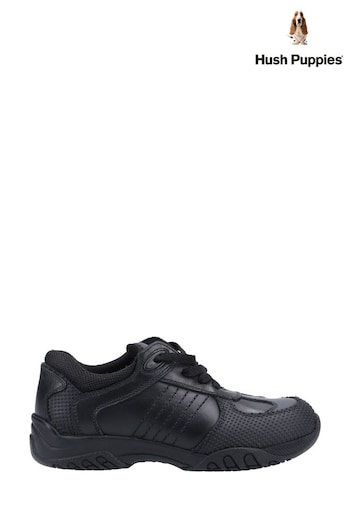 Hush Puppies Junior School Jezza Black Shoes (C34548) | £50