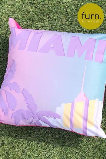 furn. Purple Miami Cushion (C34767) | £17