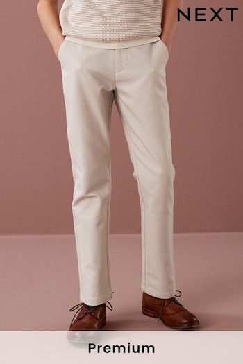 Putty Natural Premium Chino Smiley Trousers (3-16yrs) (C34942) | £19 - £24