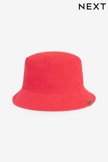 Red Plain Bucket Hat (3mths-16yrs) (C34950) | £2 - £5