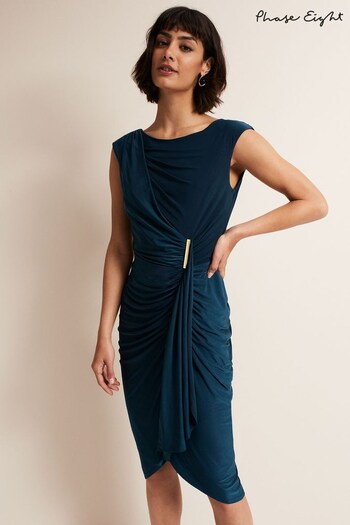 Phase Eight Teal Blue Donna Bodycon Midi Dress (C35158) | £129