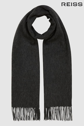 Reiss Charcoal Picton Cashmere Blend Scarf (C35343) | £68