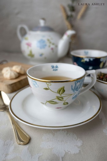 Laura Ashley Blue Cup & Saucer Heritage Collectables (C35344) | £60