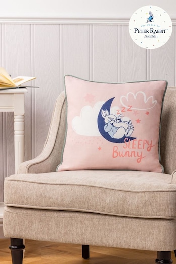 Peter Rabbit™ Pink Sleepy Head Timeless Cushion (C35357) | £18