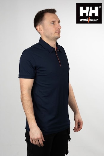 Helly Hansen Kensington Black Tech Polo Shirt (C35455) | £50