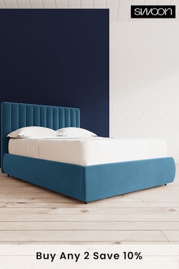Swoon Easy Velvet Petrol Blue Porlock Divan Bed (C35474) | £1,169 - £1,259
