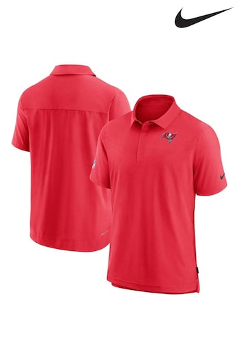 Nike Red NFL Fanatics Tampa Bay Buccaneers Sideline Nike Dri-FIT Coach Short Sleeve Polo Shirt (C35480) | £65