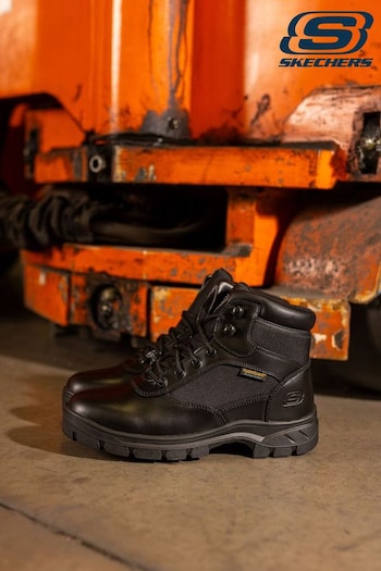 Skechers Black Wascana Benen Waterproof Tactical Mens Slip Resistant Boots (C35539) | £82