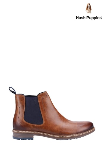 Hush Puppies Justin Chelsea Brown Boots (C36083) | £85