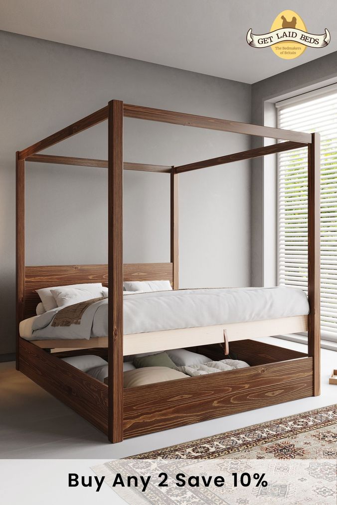 Four poster bed sales storage