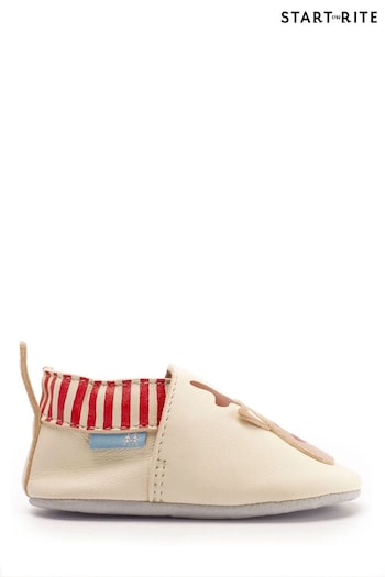 Start Rite Cream Fable Slip On Soft Leather Pram Shoes virtual (C36170) | £25