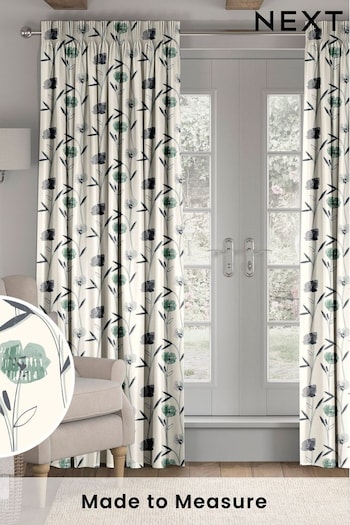Green Hetty Made To Measure Curtains (C36345) | £61