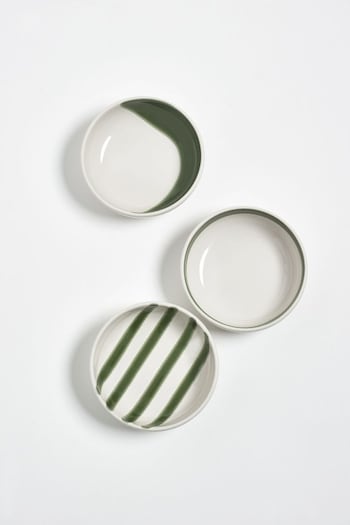 Jasper Conran London Set of 4 Green Abstract Set of 4 Bowls (C36481) | £30