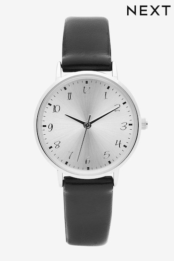 Black Simple Strap Watch (C36495) | £21