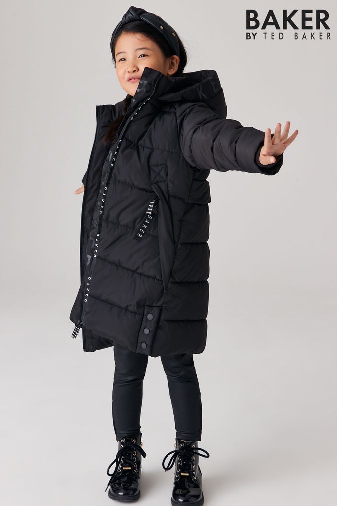 Baker by Ted Baker Shower Resistant Longline Padded Coat (C36524) | £84 - £89