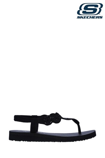 Skechers Black Meditation Stars & Sparkle Womens Sandals (C36725) | £37