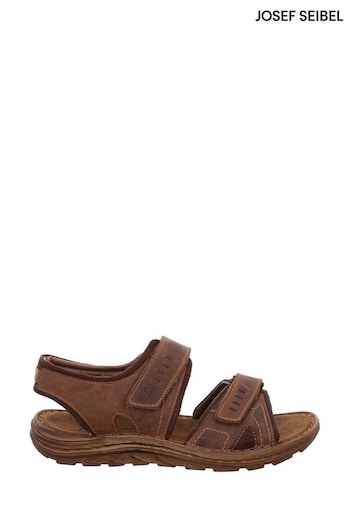Josef Seibel Brown Raul Adjustable Leather Sandals (C36865) | £89.99