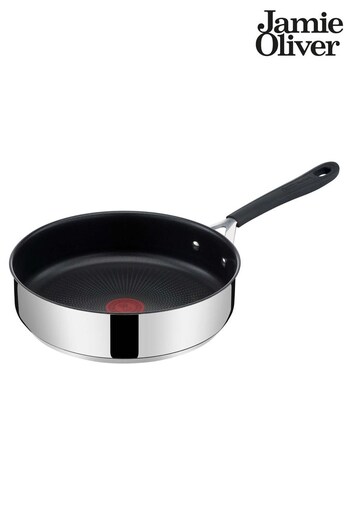 Jamie Oliver Grey Quick & Easy Stainless Steel Saute Pan 25cm (C36976) | £45