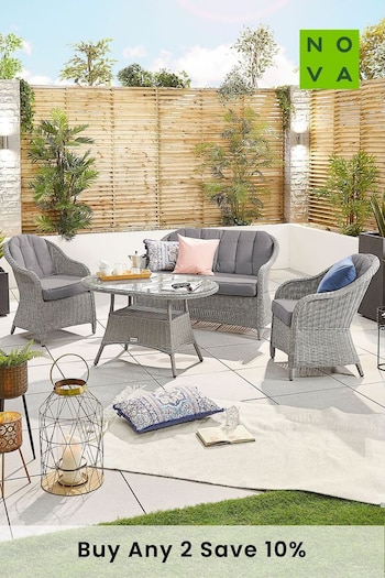 Nova Outdoor Living Grey Isabella 2 Seat Sofa Set (C37013) | £1,200