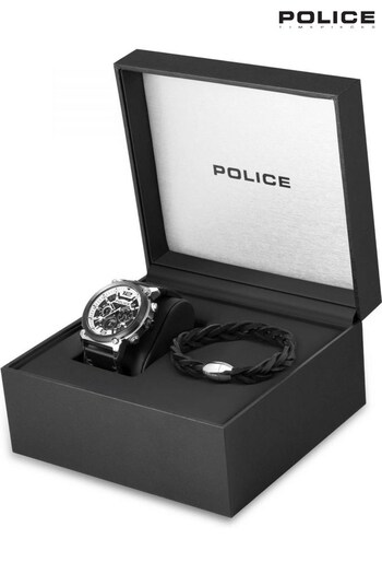 Police Gents Black Watch And Bracelet Gift Set (C37065) | £209