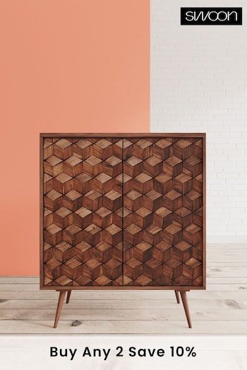 Swoon Dark Brown Terning Cabinet (C37097) | £589