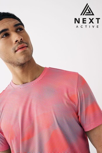 Pink Active Gym And Training Printed T-Shirt (C37358) | £9