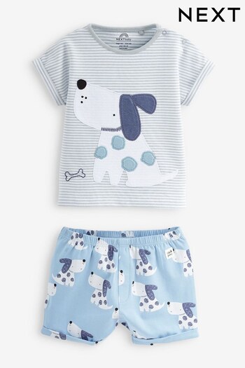 Blue Dog Baby T-Shirt And Shorts 2 Piece Set (C37435) | £12.50 - £14.50