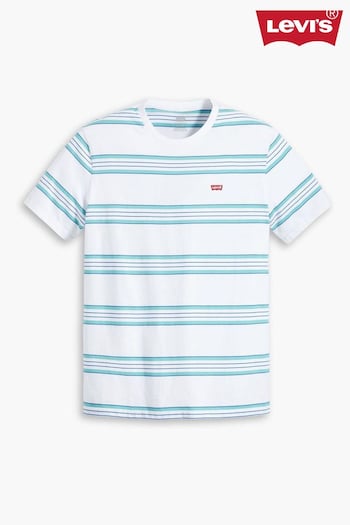 Levi's® White/Green Original Housemark Stripe T-Shirt (C37447) | £27
