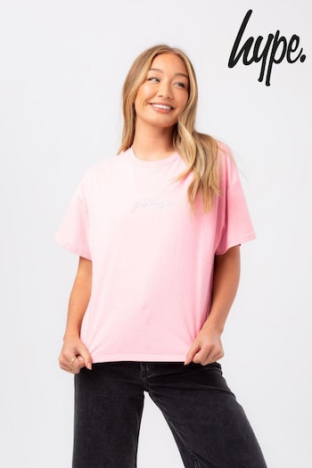 Hype. Womens Pink Scribble T-Shirt (C37603) | £35