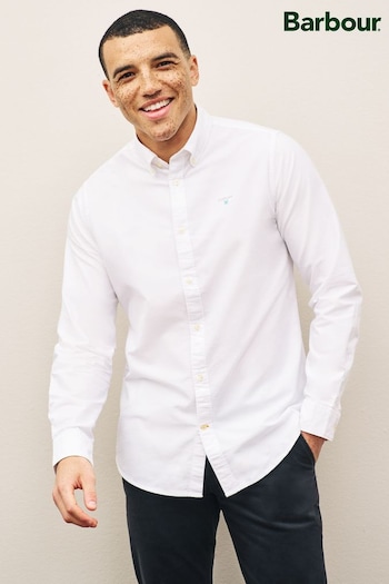 Barbour® White Oxtown Classic Oxford Long Sleeve Cotton Shirt (C37727) | £70