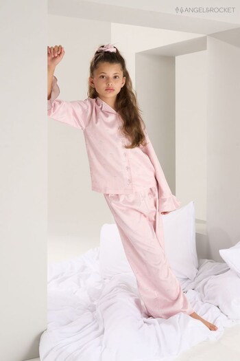 Angel & Rocket Pink Pixie Moon and Stars Frill Pyjamas Set (C37870) | £30 - £34