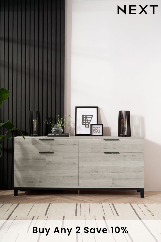 Thin black on sale sideboard