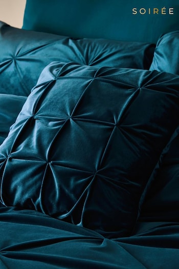 Soiree Green Mira Velvet Square Cushion (C37903) | £16