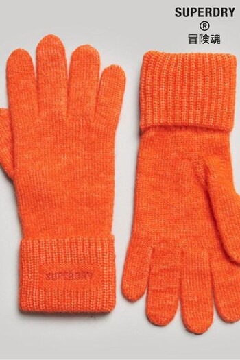 Superdry Orange Essential Ribbed Gloves (C37931) | £18