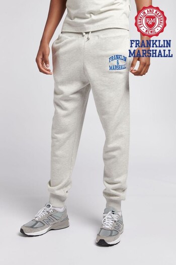 Franklin & Marshall Mens Grey Arch Letter BB Joggers (C38033) | £50