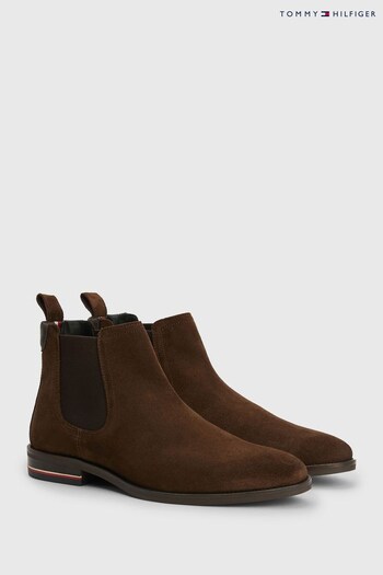 Tommy Hilfiger Brown Signature Chelsea Boots (C38078) | £160